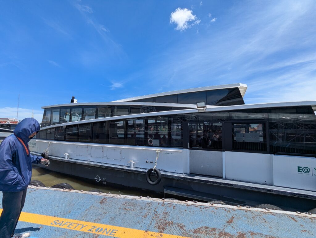 Tourist boat running on the Chao Phraya River