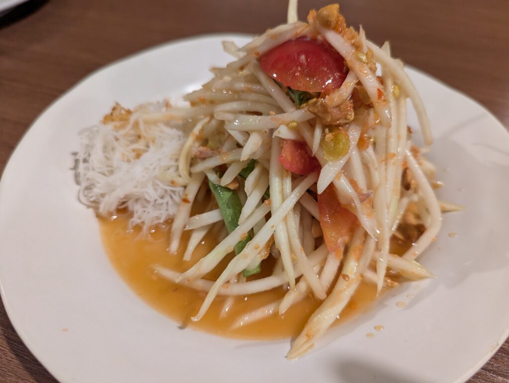Somtam ordered at Baan Somtam